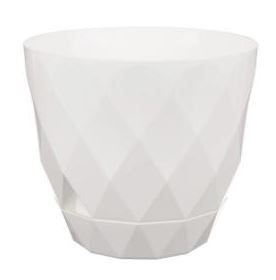 Горшок для цветов Laurel D277 мм, 9,3л с поддоном (белый)